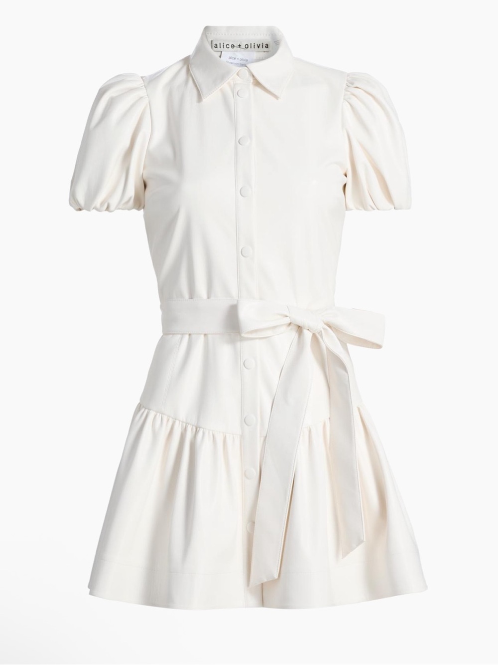 Alice + Olivia Vegan Leather Mini Dress